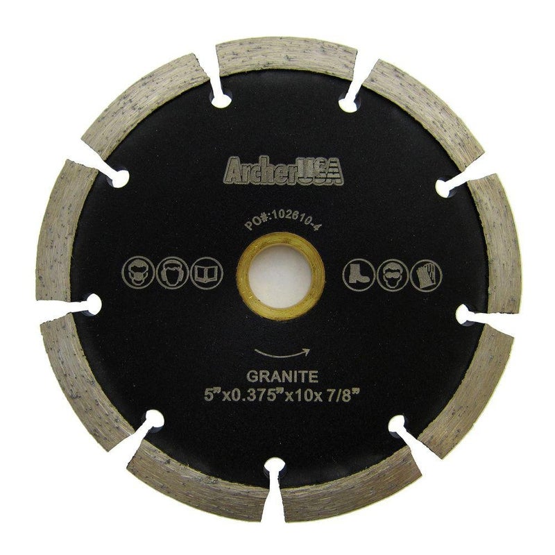 Archer PRO 5" in. Crack Chaser Diamond Blades for Concrete, Granite and Marble Repair. For use on angle grinder.